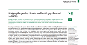 Bridging the gen­der, cli­ma­te, and health gap: the road to COP29