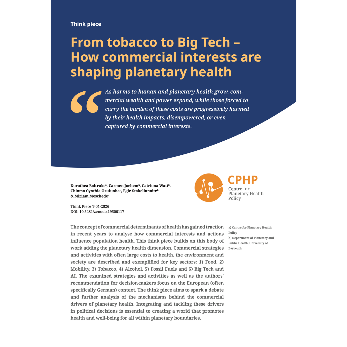From tob­ac­co to Big Tech – How com­mer­cial inte­rests are sha­ping pla­ne­ta­ry health